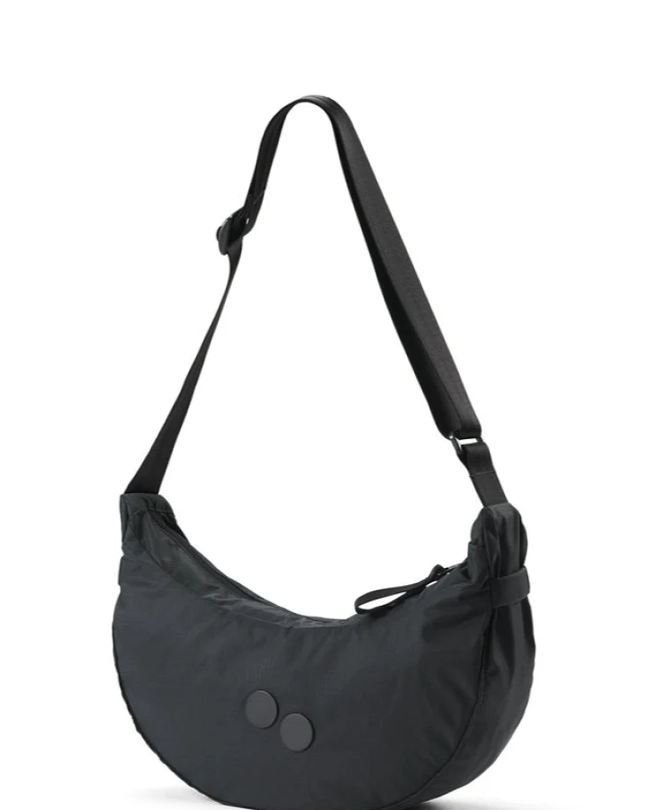pinqponq Damen vegan Tasche Cross Body Krumm Small Rooted Schwarz