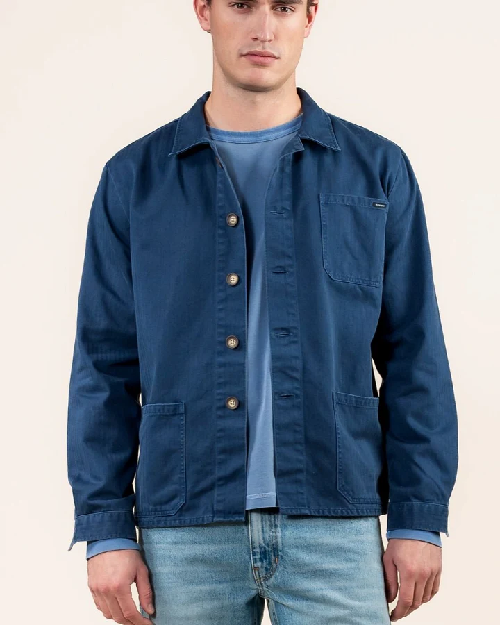 Kuyichi Herren vegan Jacke Peter Worker Blau