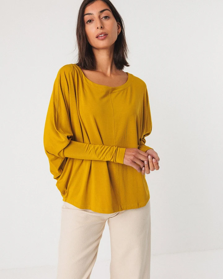 SKFK Damen vegan T-Shirt Zur-8 Gelb