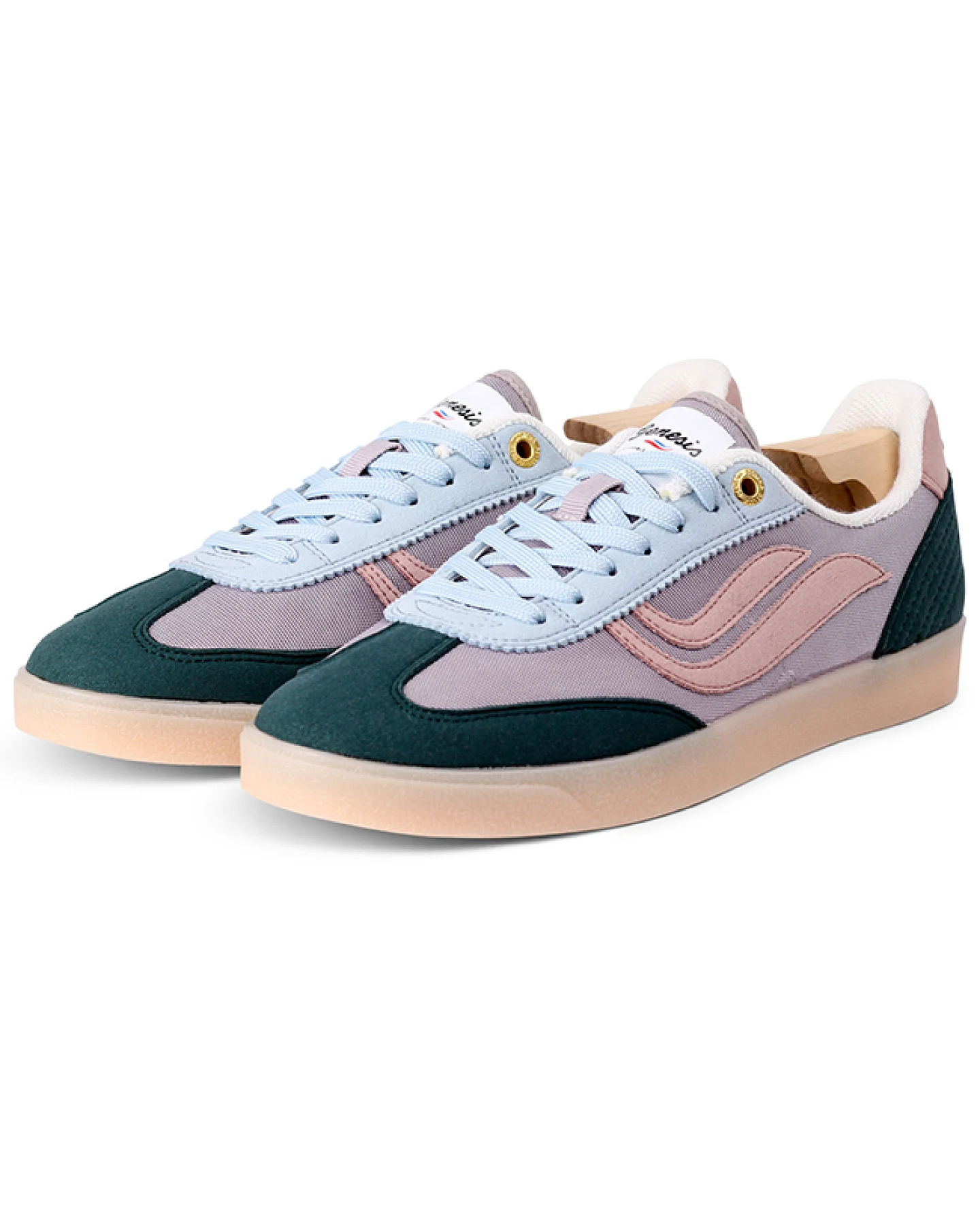 Genesis Damen vegan Sneaker G-Volley Mesh Teal Sky Old Rose – Ansicht 2