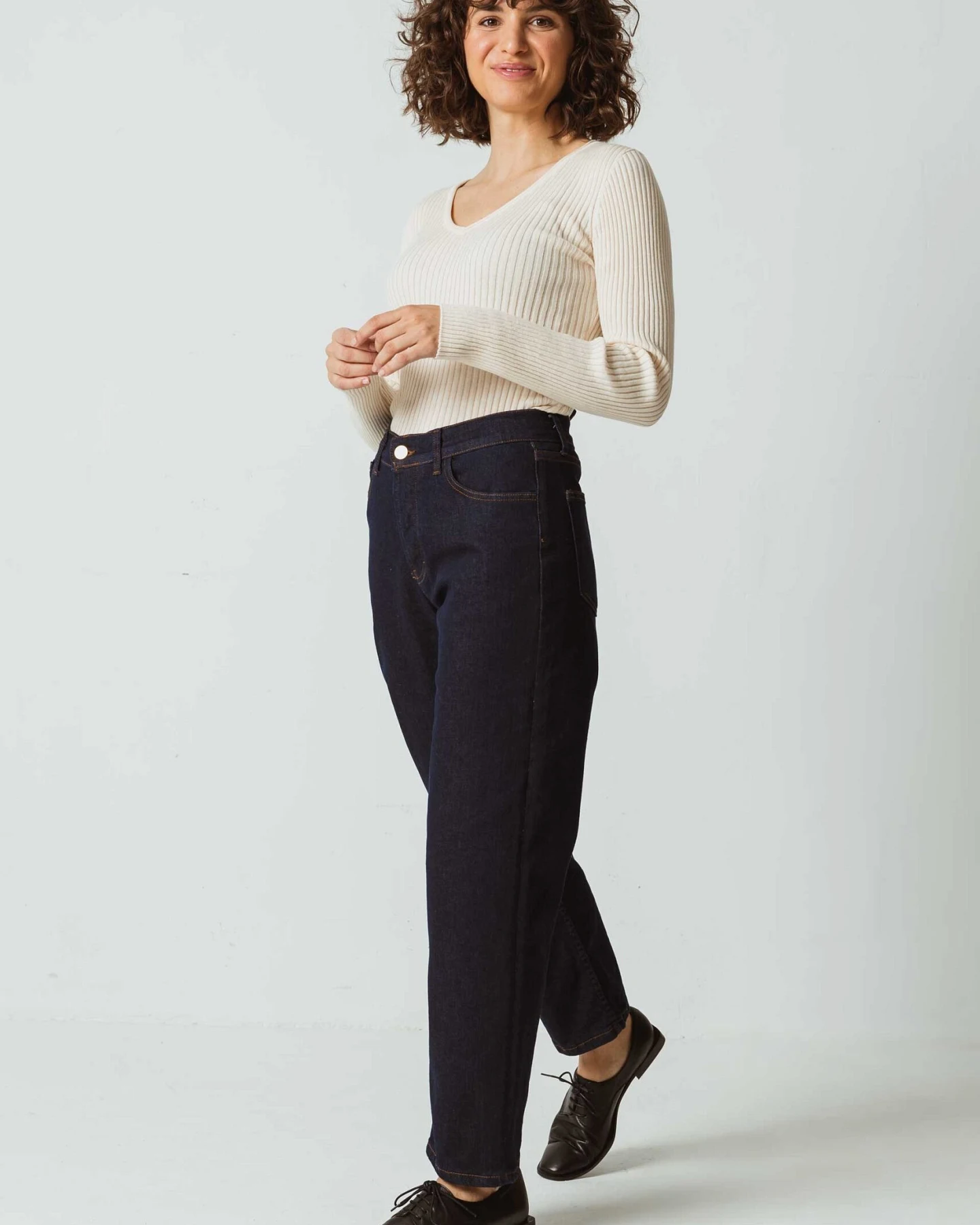SKFK Damen vegan Hose Ania Blau – Ansicht 2
