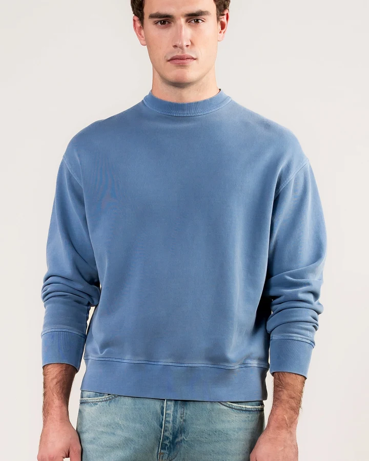 Kuyichi Herren vegan Sweatshirt Jimi Stahlblau