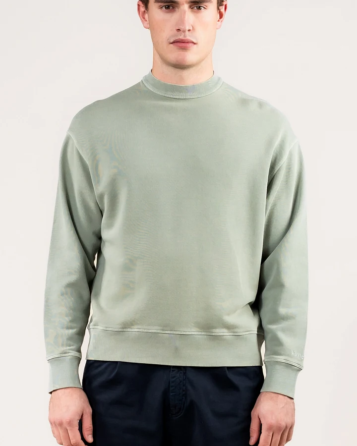 Kuyichi Herren vegan Sweatshirt Jimi Salbei Grün