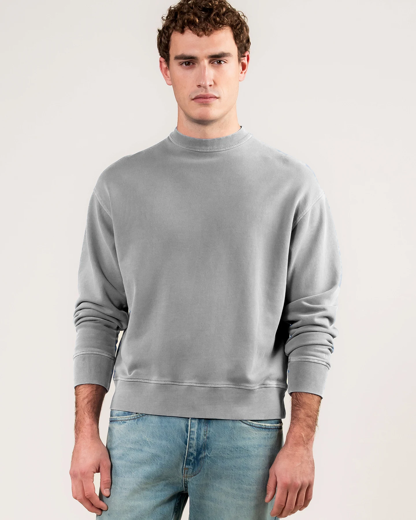 Kuyichi Herren vegan Sweatshirt Jimi Aschgrau – Ansicht 2