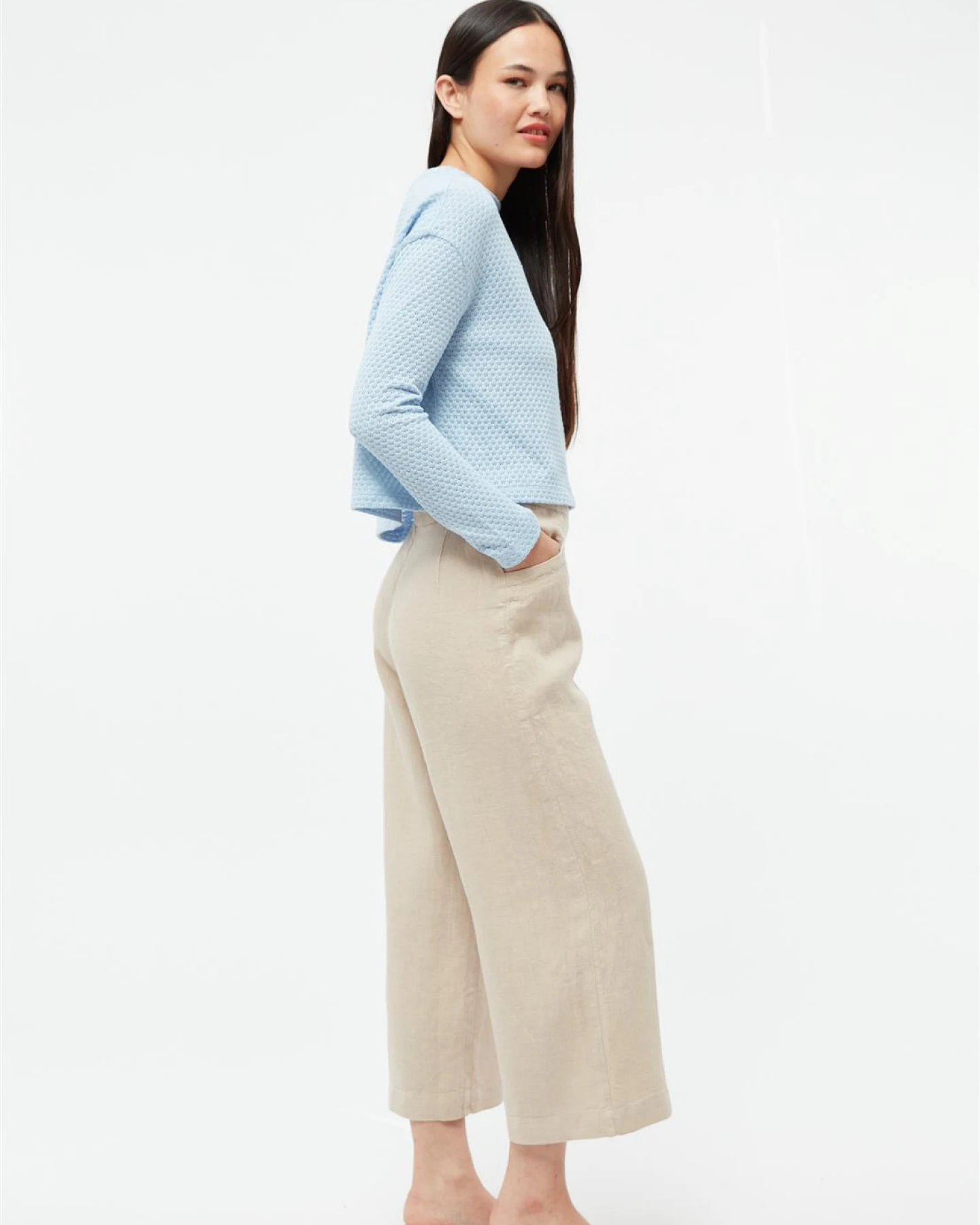 Givn Damen vegan Culotte Fay Hafer Beige – Ansicht 2