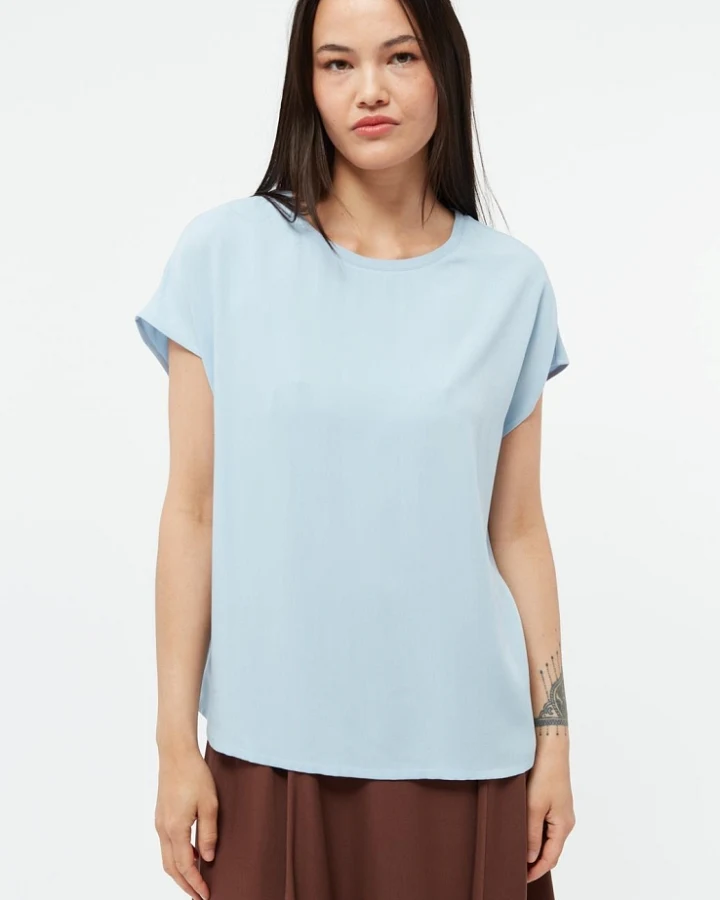 Givn Damen vegan Top Fenna Eiswasser Blau