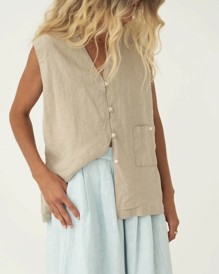 Näz Damen vegan Weste Mila Beige
