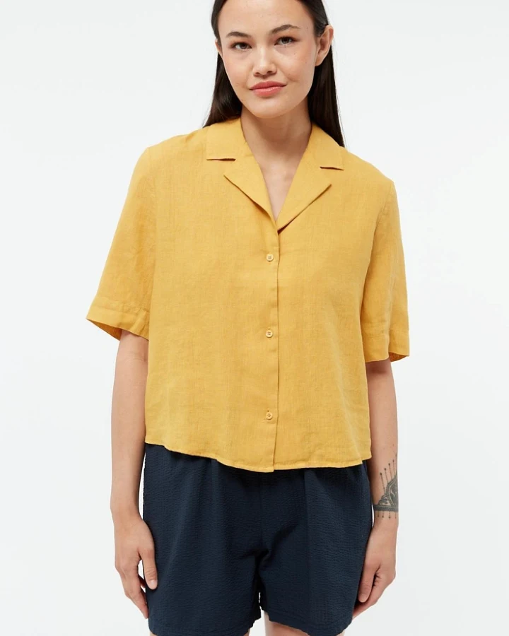 Givn Damen vegan Bluse Carol Faded Gold