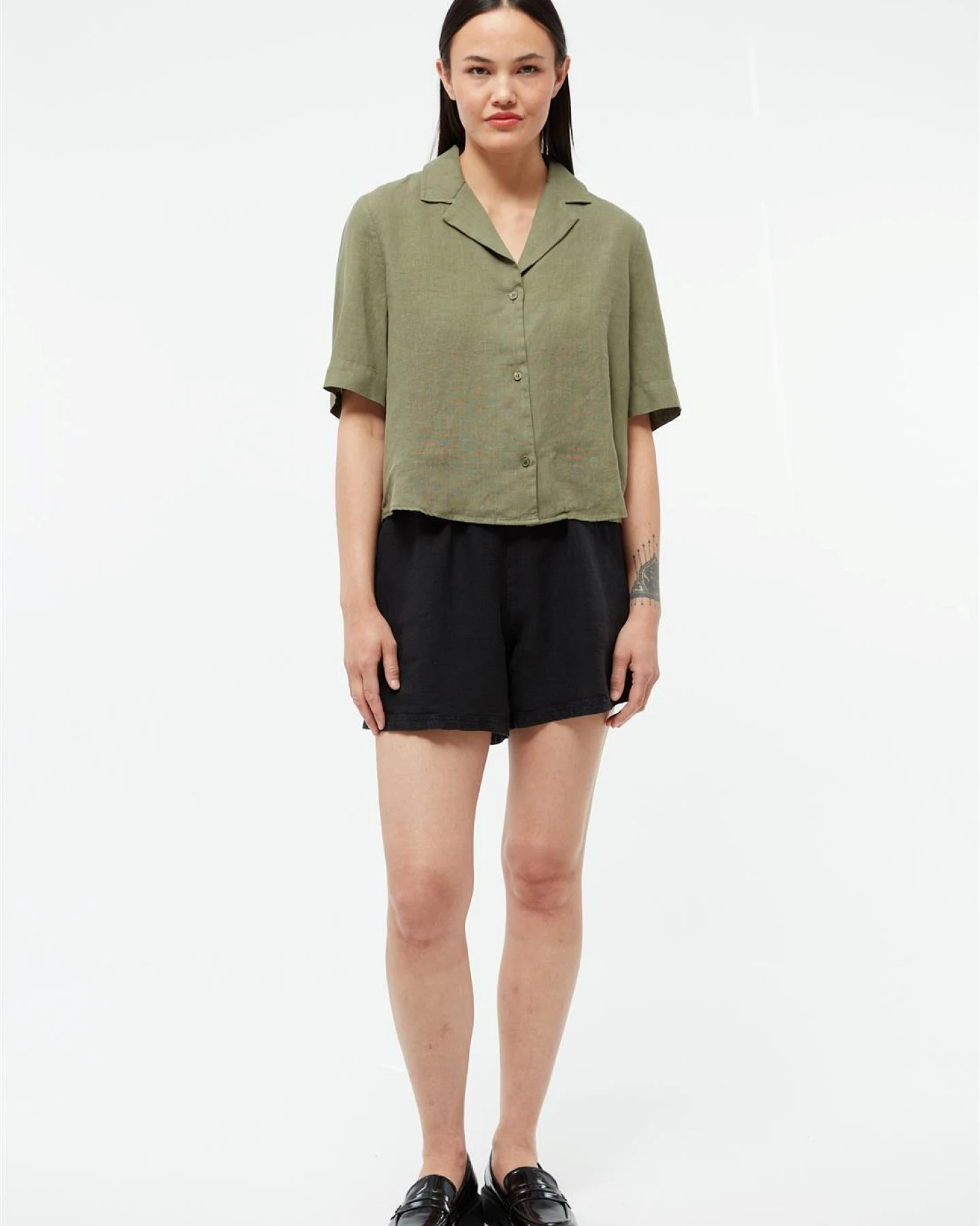 Givn Damen vegan Bluse Carol Faded Olive – Ansicht 2