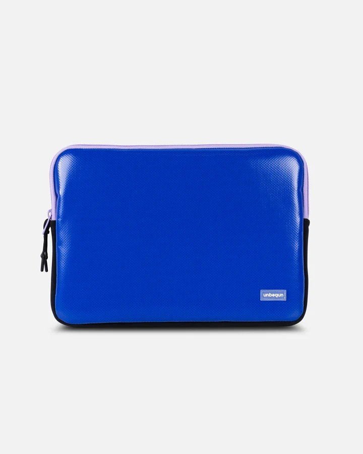 UNBEGUN Herren vegan Laptop-Hülle Blau/ Lila