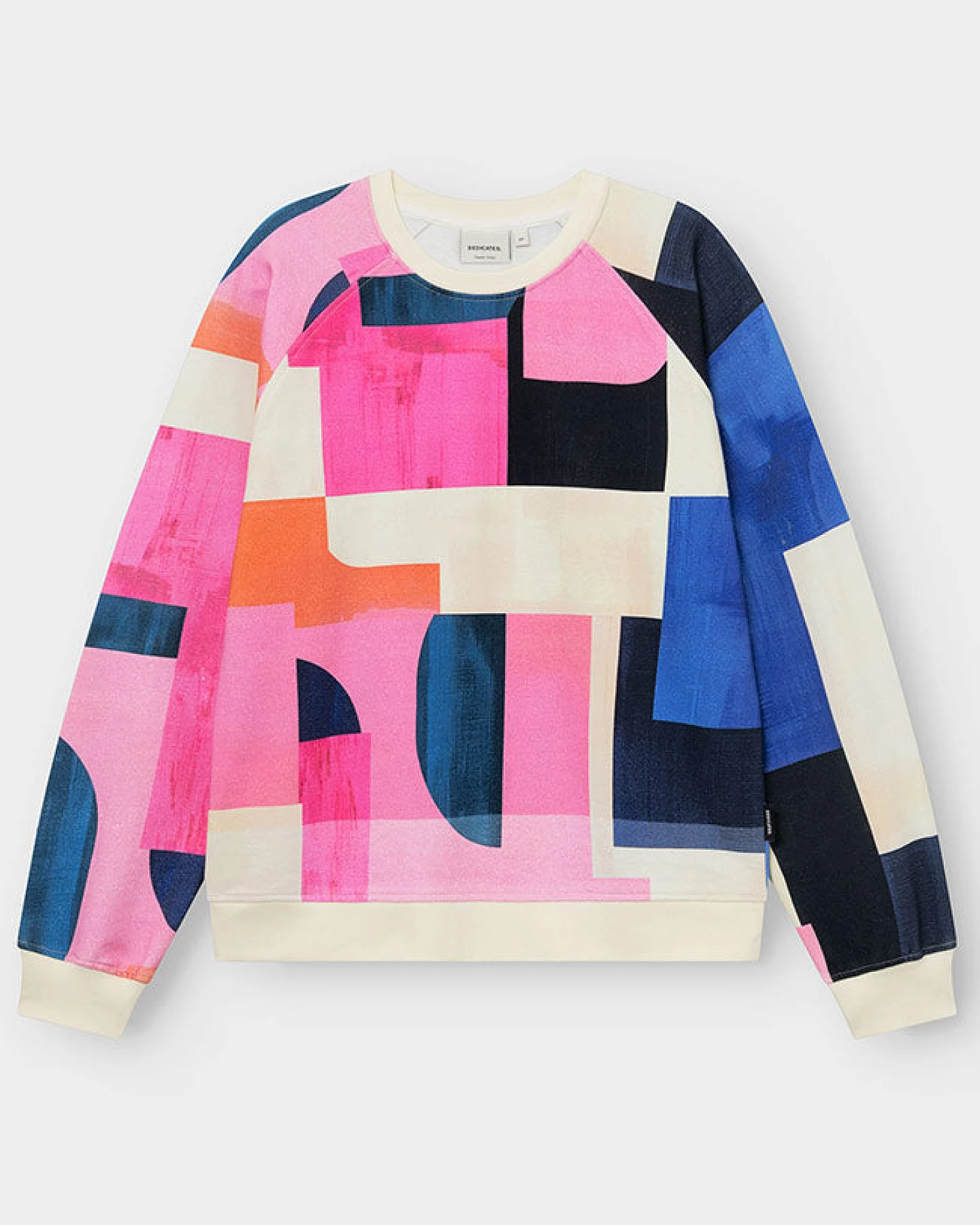 DEDICATED Damen vegan Sweatshirt Ystad Abstrakt Block Multicolor – Ansicht 2