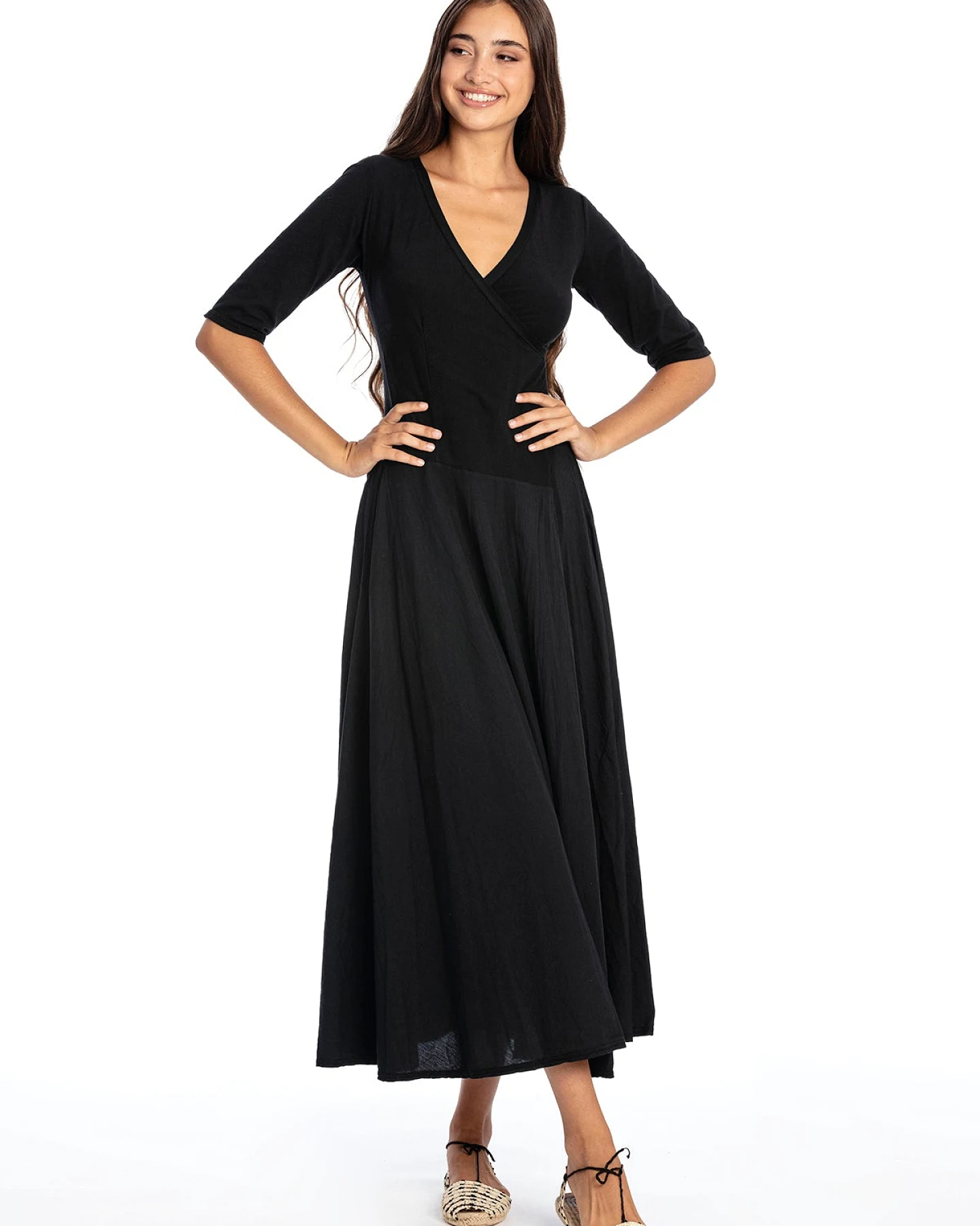 RAVENS VIEW IBIZA Damen vegan Kleid Veronika Schwarz – Ansicht 2