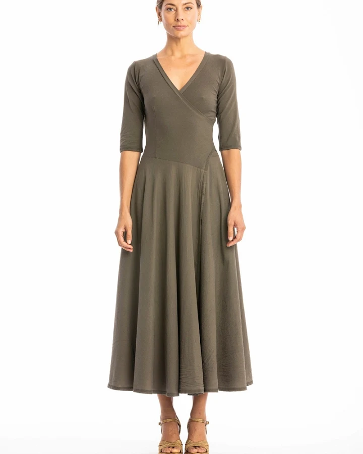 RAVENS VIEW IBIZA Damen vegan Kleid Veronika Bison Braun