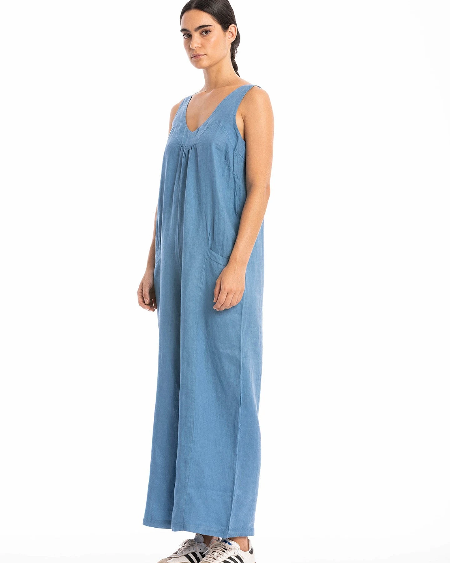RAVENS VIEW IBIZA Damen vegan Jumpsuit Aura Maui Blau – Ansicht 2