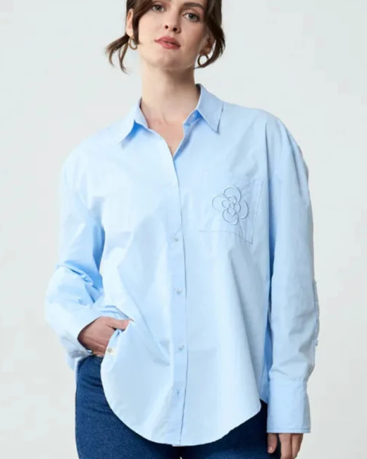 Clotsy Damen vegan Shirt Yara Blau