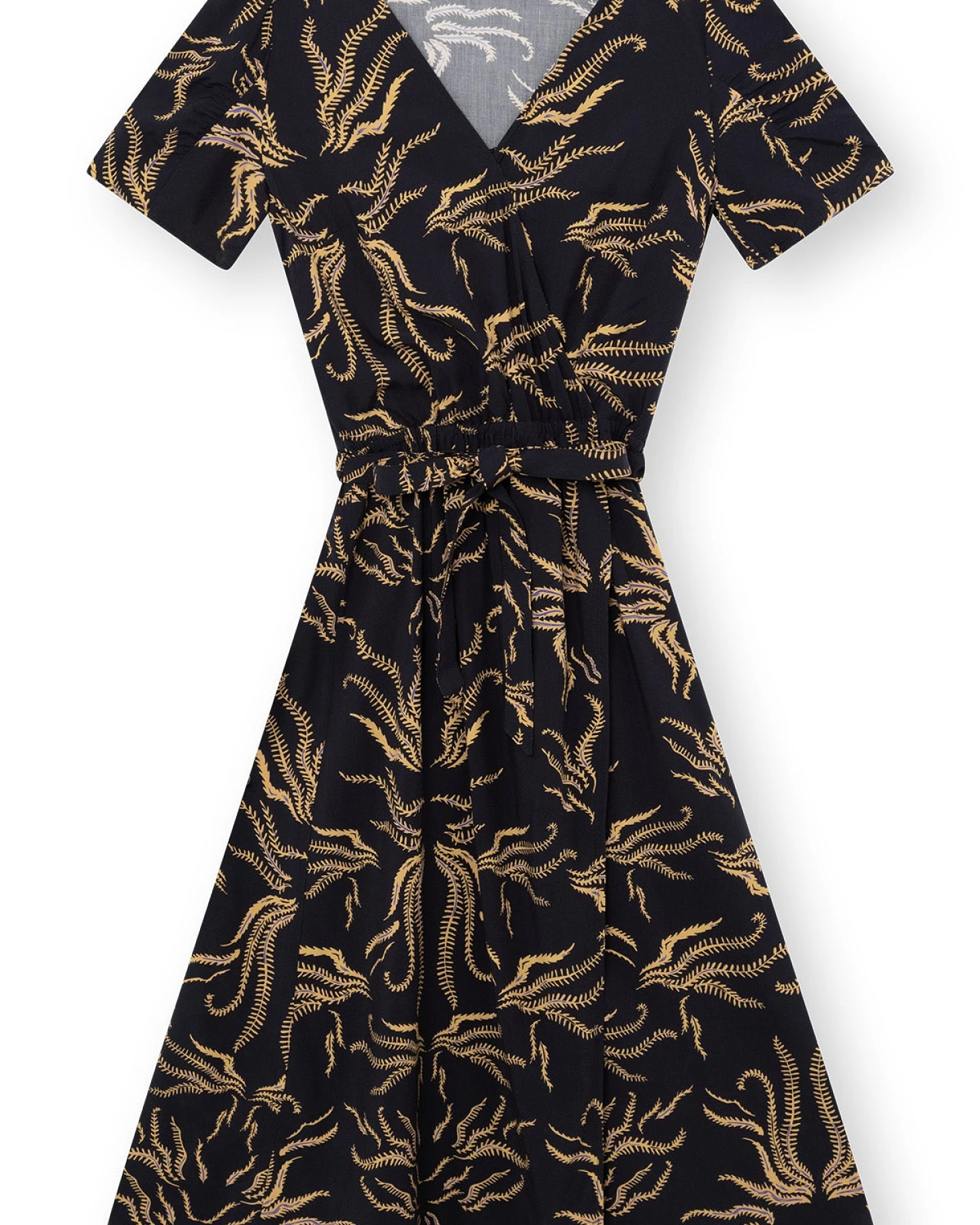 LOVJOI Damen vegan Kleid Anouka Soft Vines Dark – Ansicht 2