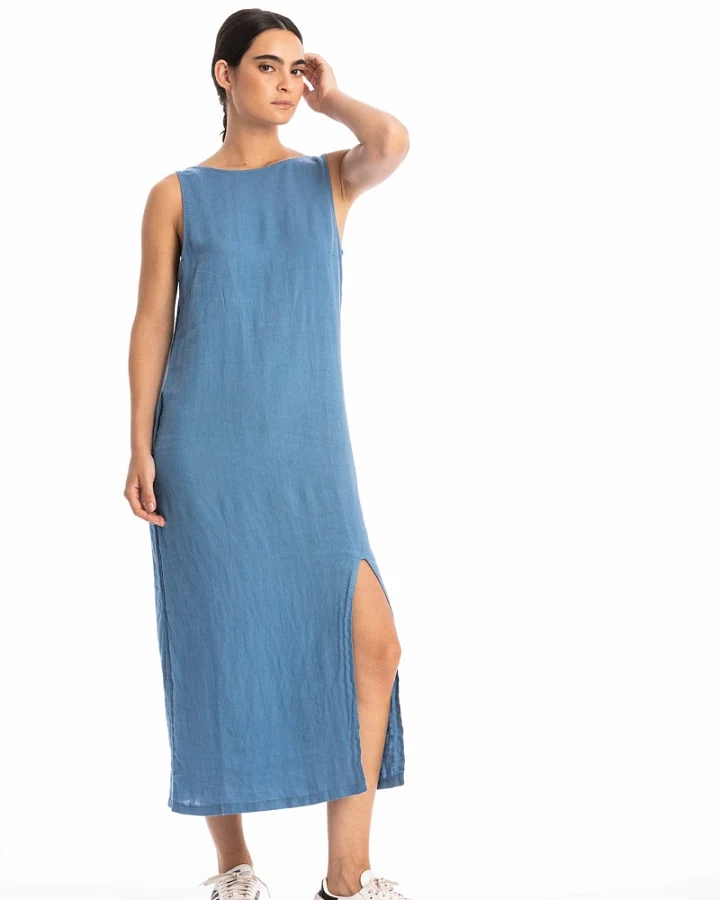 RAVENS VIEW IBIZA Damen vegan Kleid Nicola Maui Blau