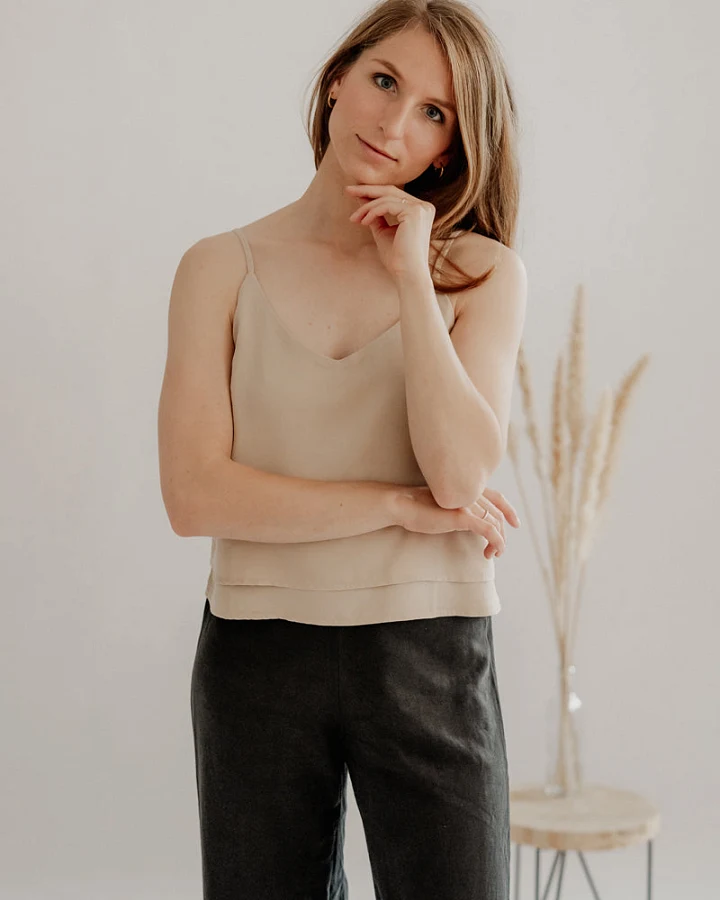Marenika Damen vegan Oberteil Emma Beige