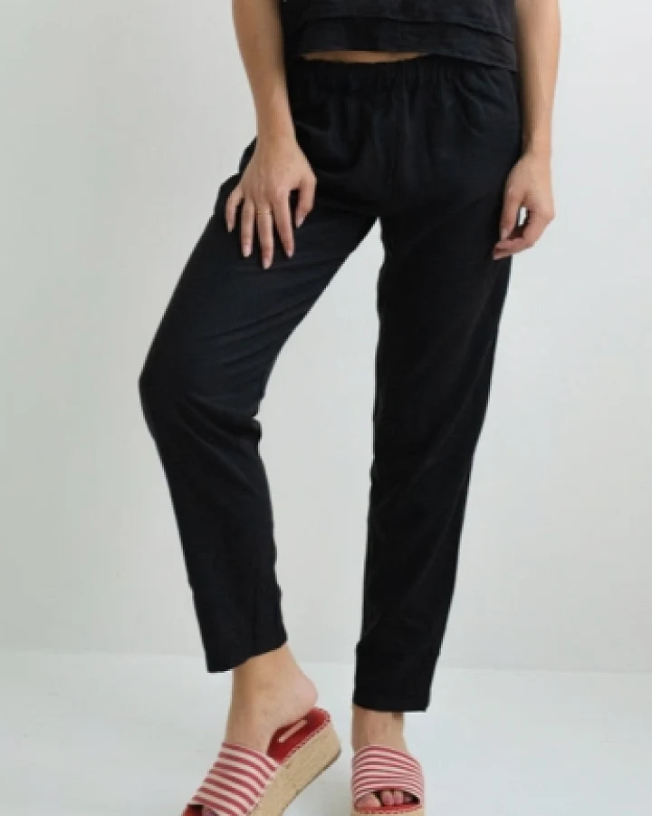 Marenika Damen vegan Hose Mathilda Schwarz
