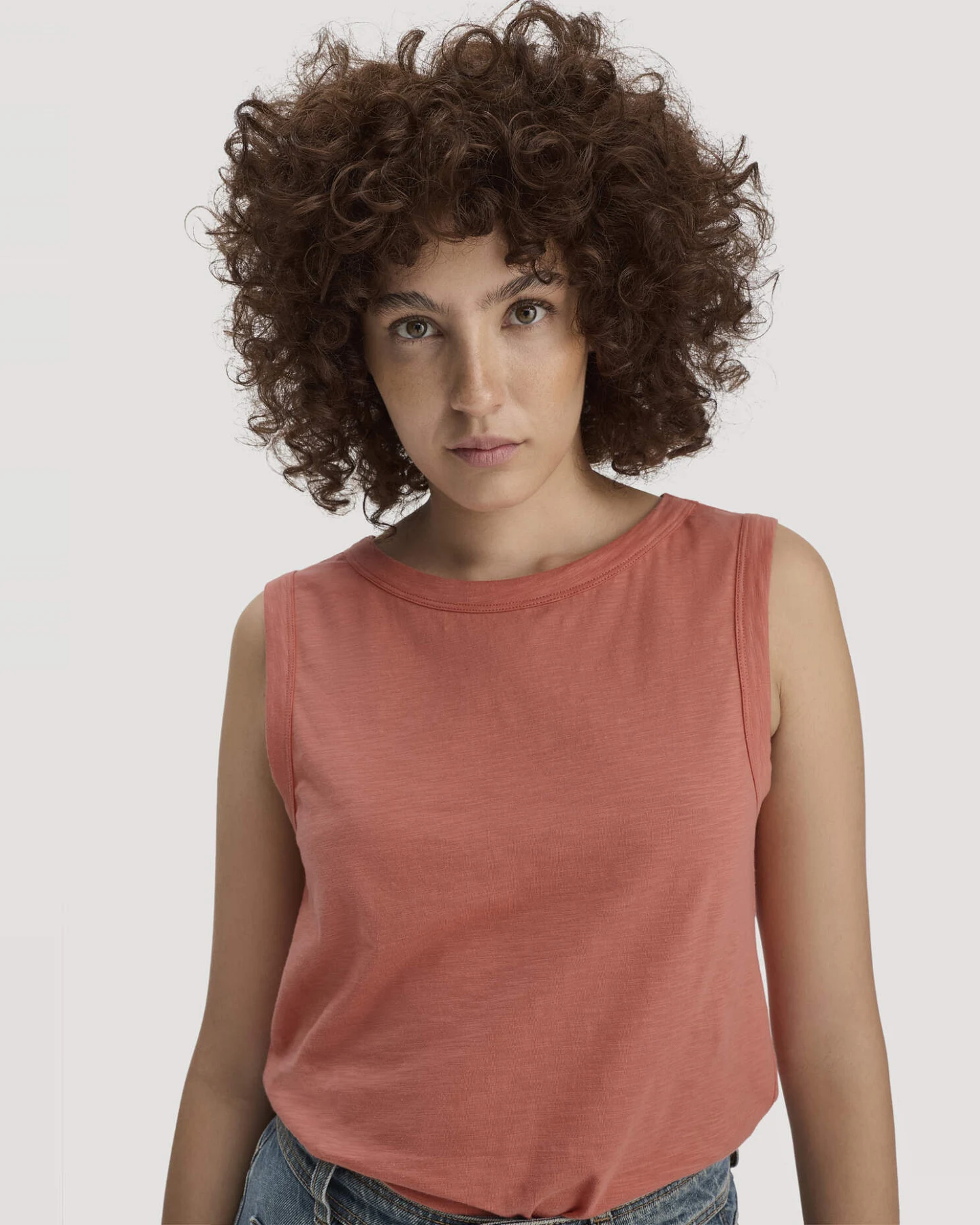 hessnatur Damen Light Slub Jersey Top Regular aus Bio-Baumwolle - orange - Größe 34 – Ansicht 4