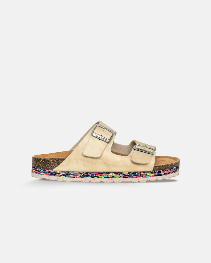 Nuoceans Herren vegan Sandalen Kieselstein Beige