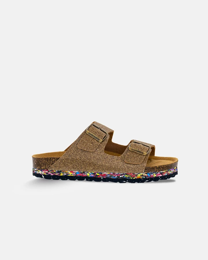 Nuoceans Herren vegan Sandalen Coco Palm Braun