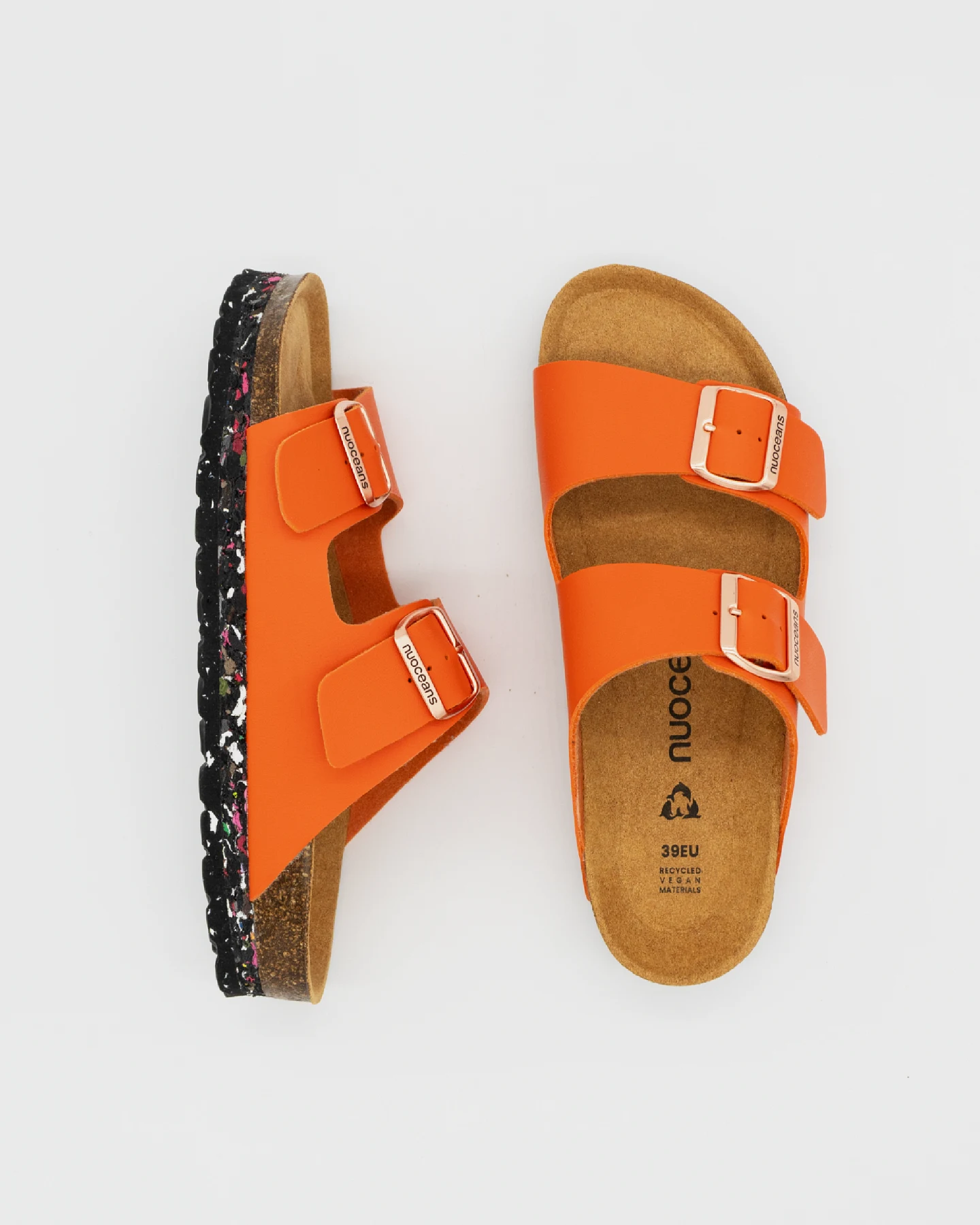 Nuoceans Herren vegan Sandalen Tropic Orange – Ansicht 2