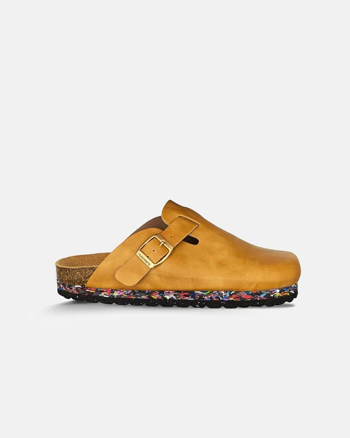 Nuoceans Herren vegan Clogs Bernstein Dunkelgelb
