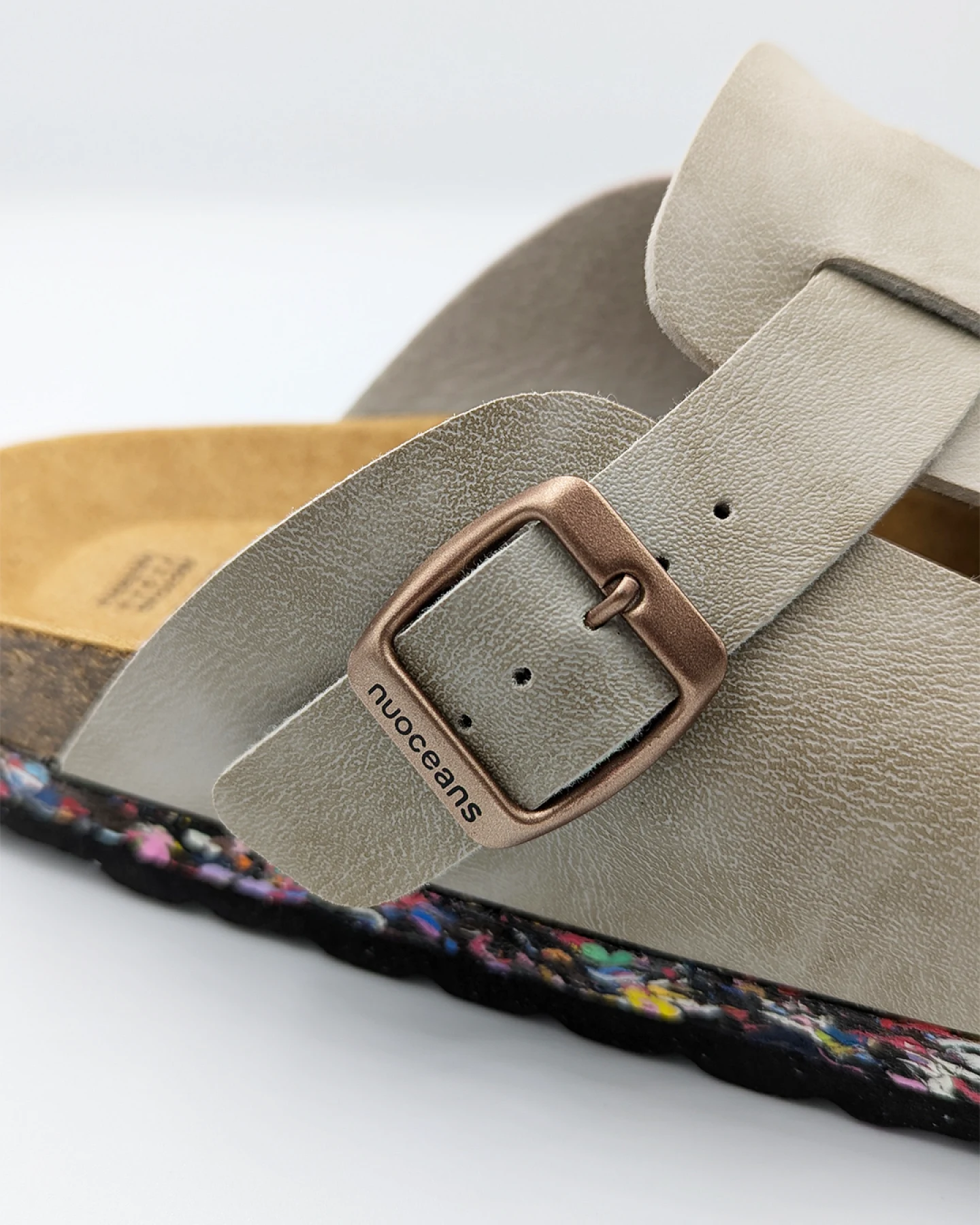 Nuoceans Herren vegan Clogs Stein Grau Taupe – Ansicht 2