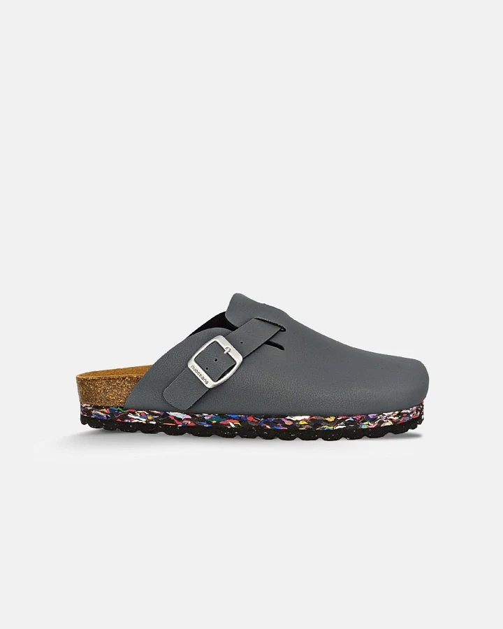 Nuoceans Herren vegan Clogs Smoke Grau Blau