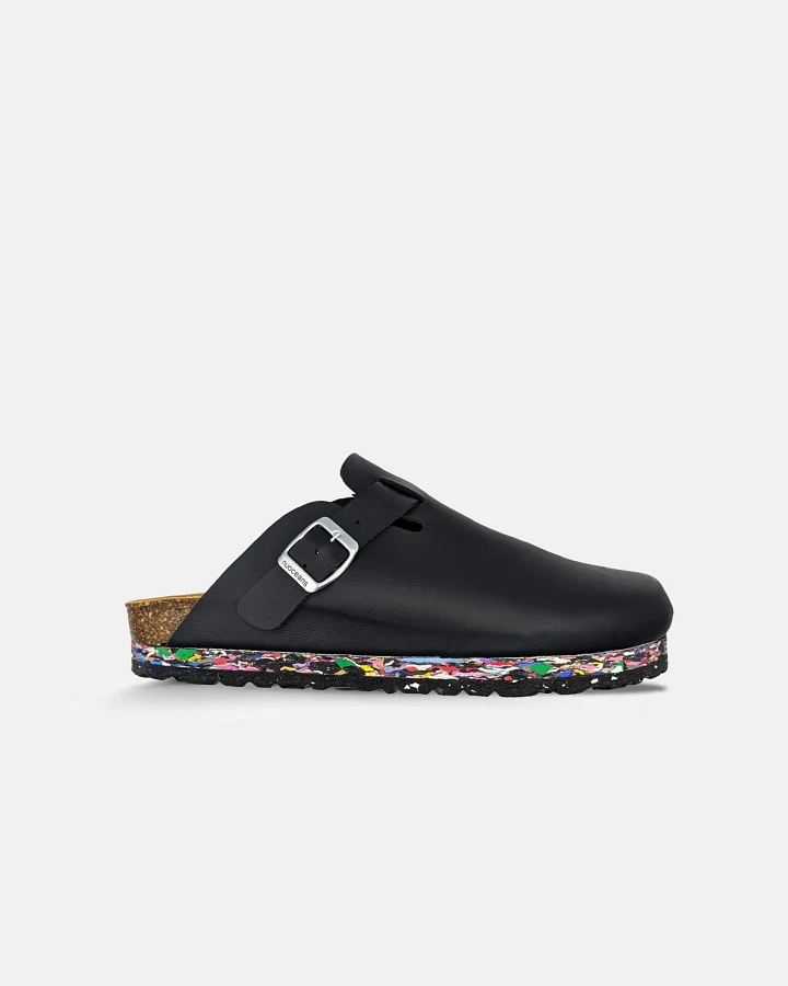 Nuoceans Herren vegan Clogs Nightfall Schwarz