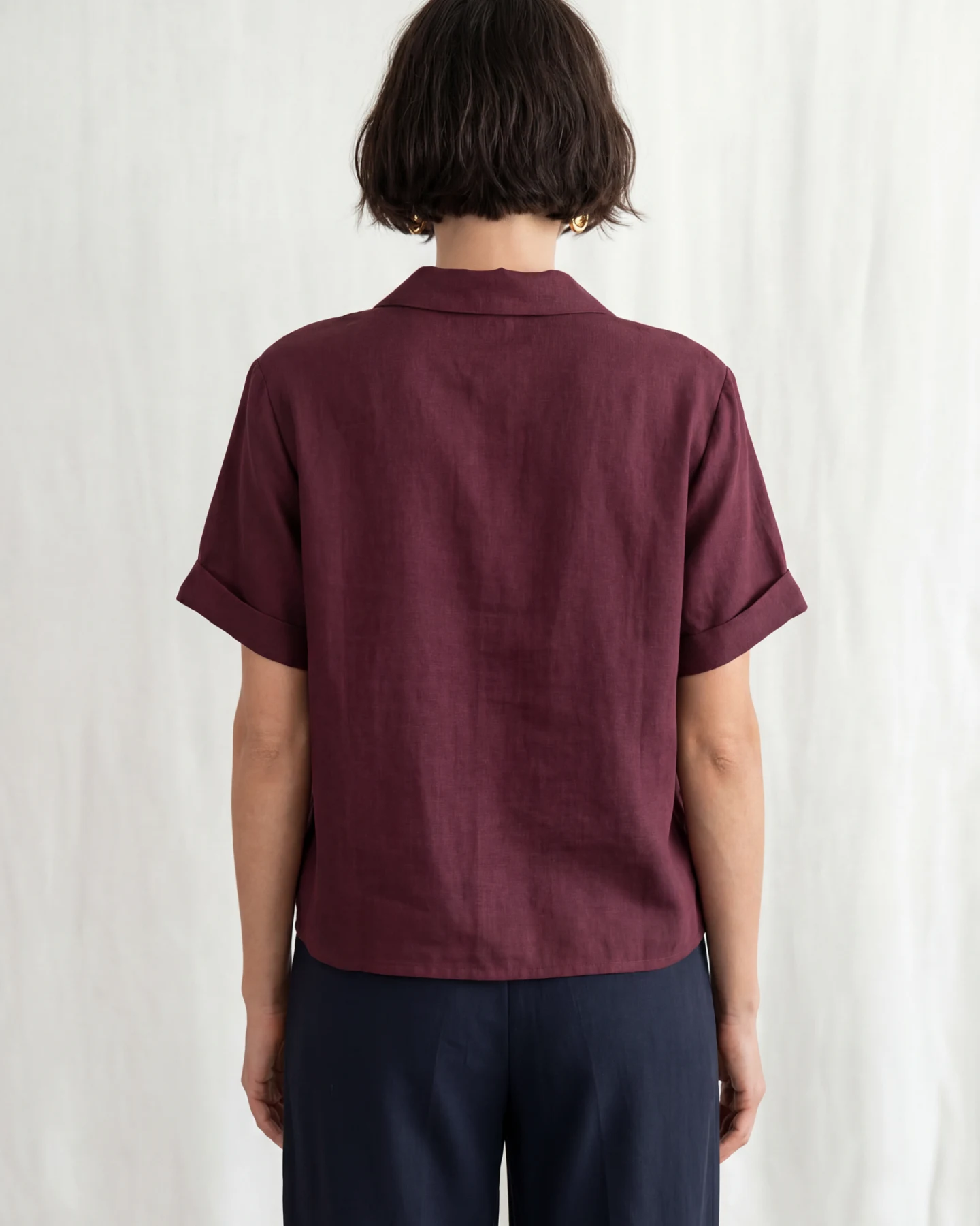 Jyoti - Fair Works Damen vegan Bluse Avaani Grape – Ansicht 2