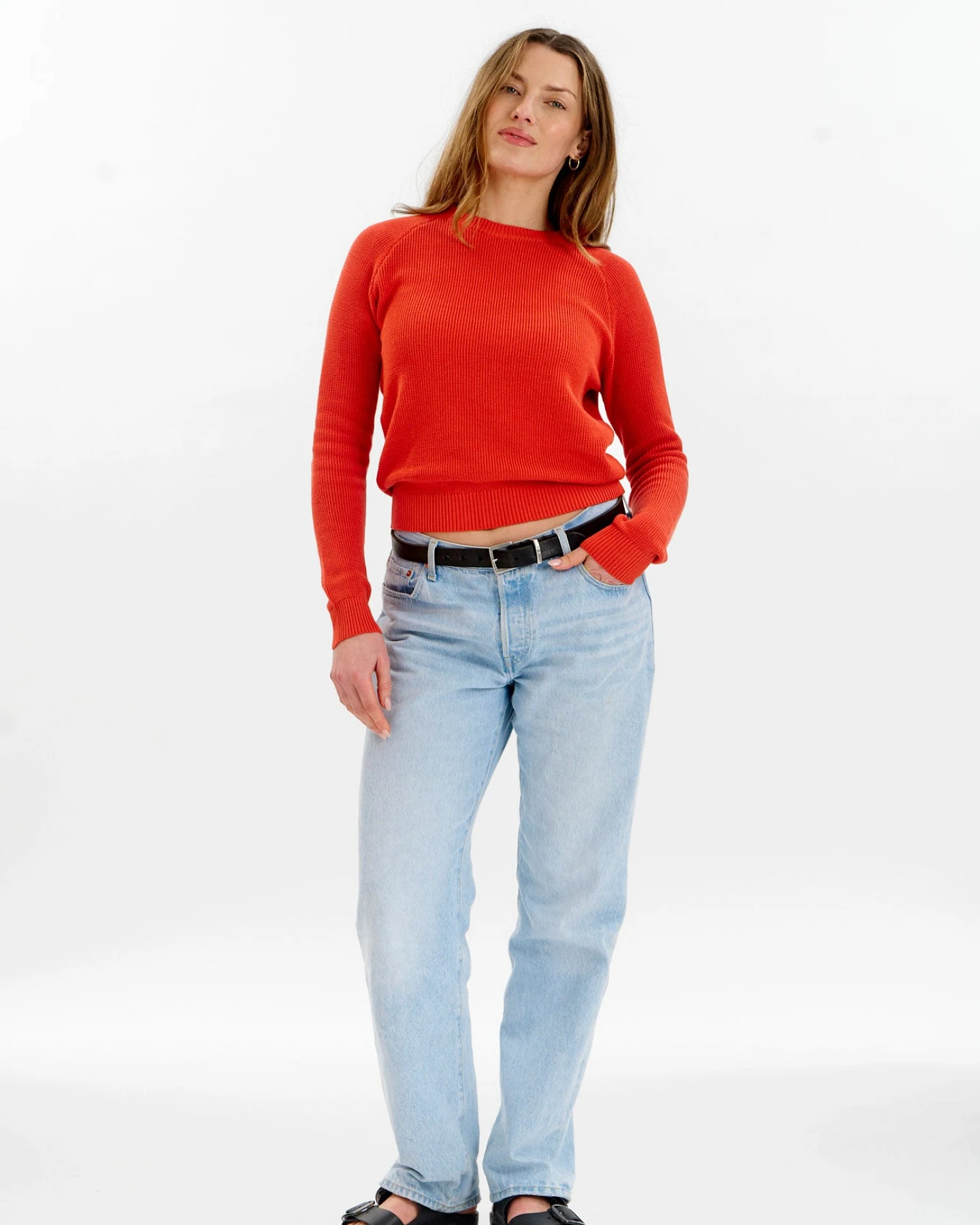 KOMODO Damen vegan Pullover Damen Nebelrot – Ansicht 2