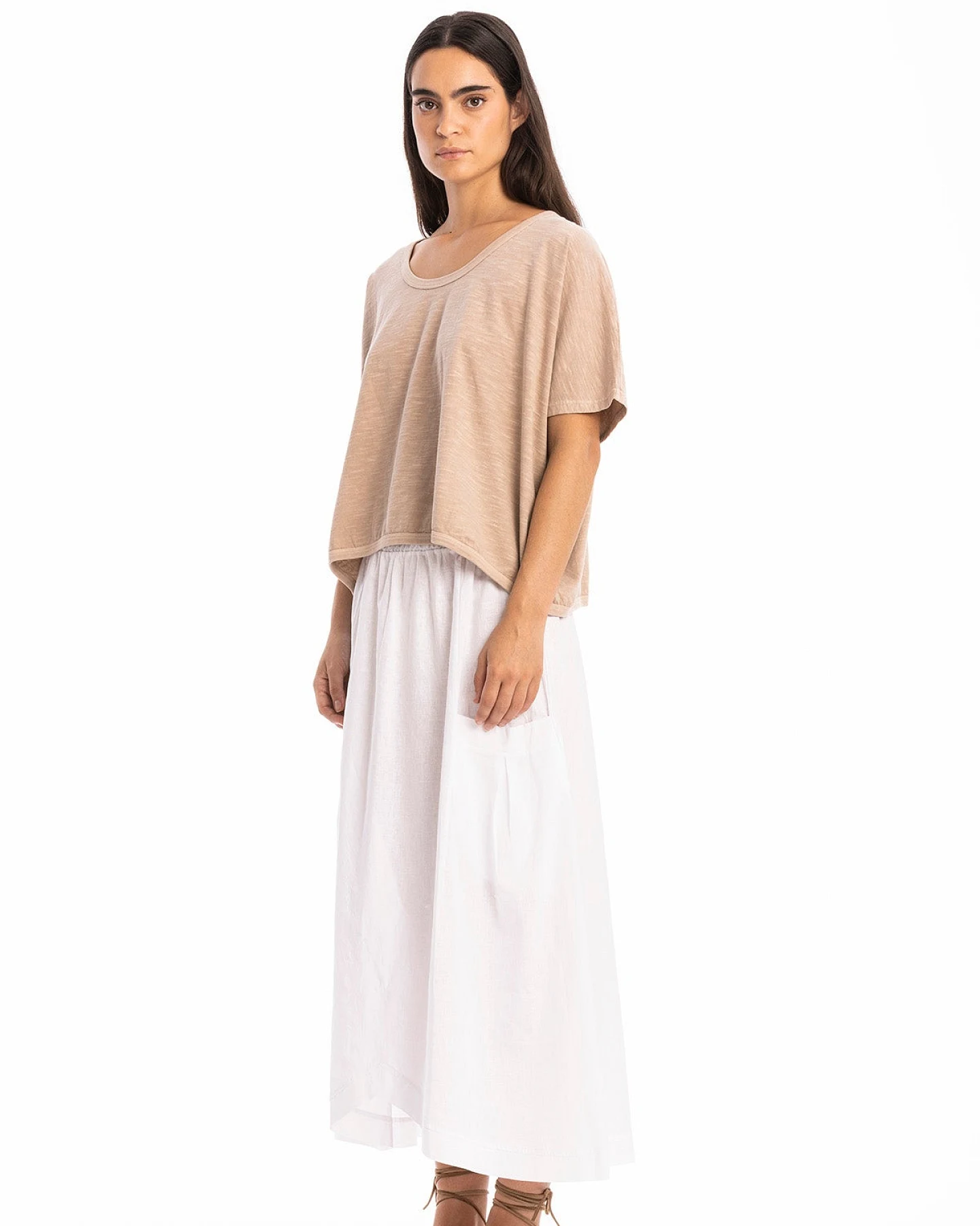 RAVENS VIEW IBIZA Damen vegan Top Square Taupe Braun – Ansicht 2