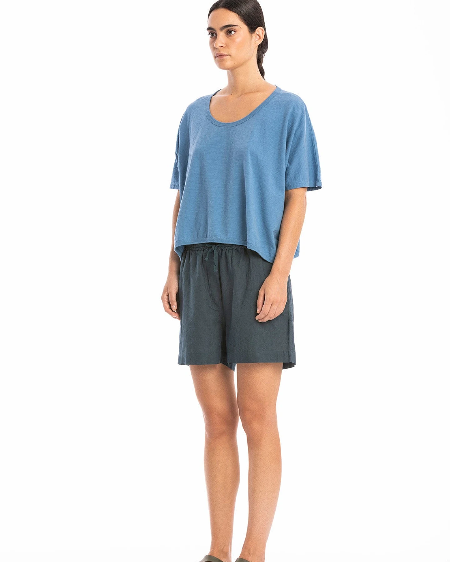RAVENS VIEW IBIZA Damen vegan Oberes Quadrat Maui Blau – Ansicht 2