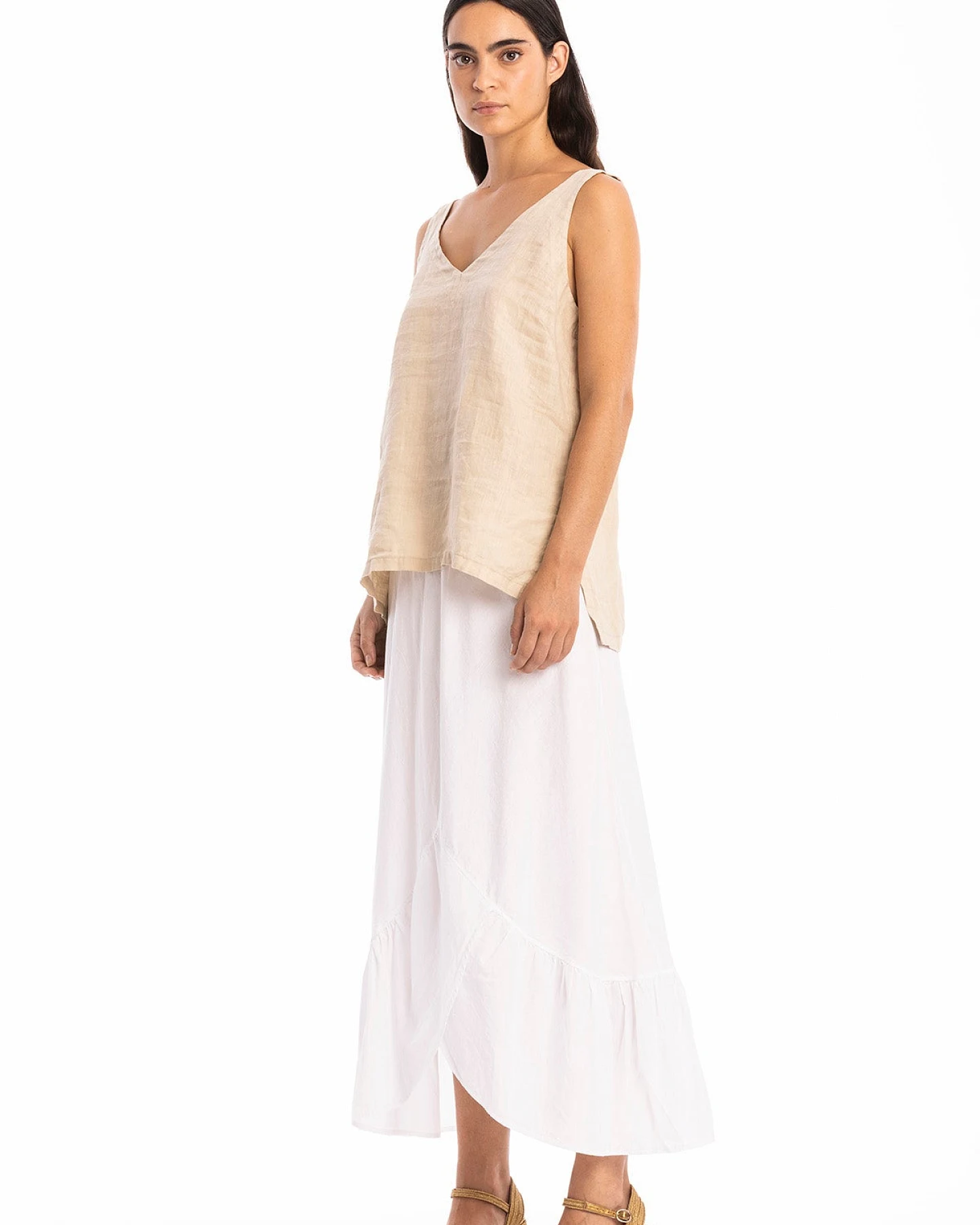RAVENS VIEW IBIZA Damen vegan Top Vera Wüstensand – Ansicht 2