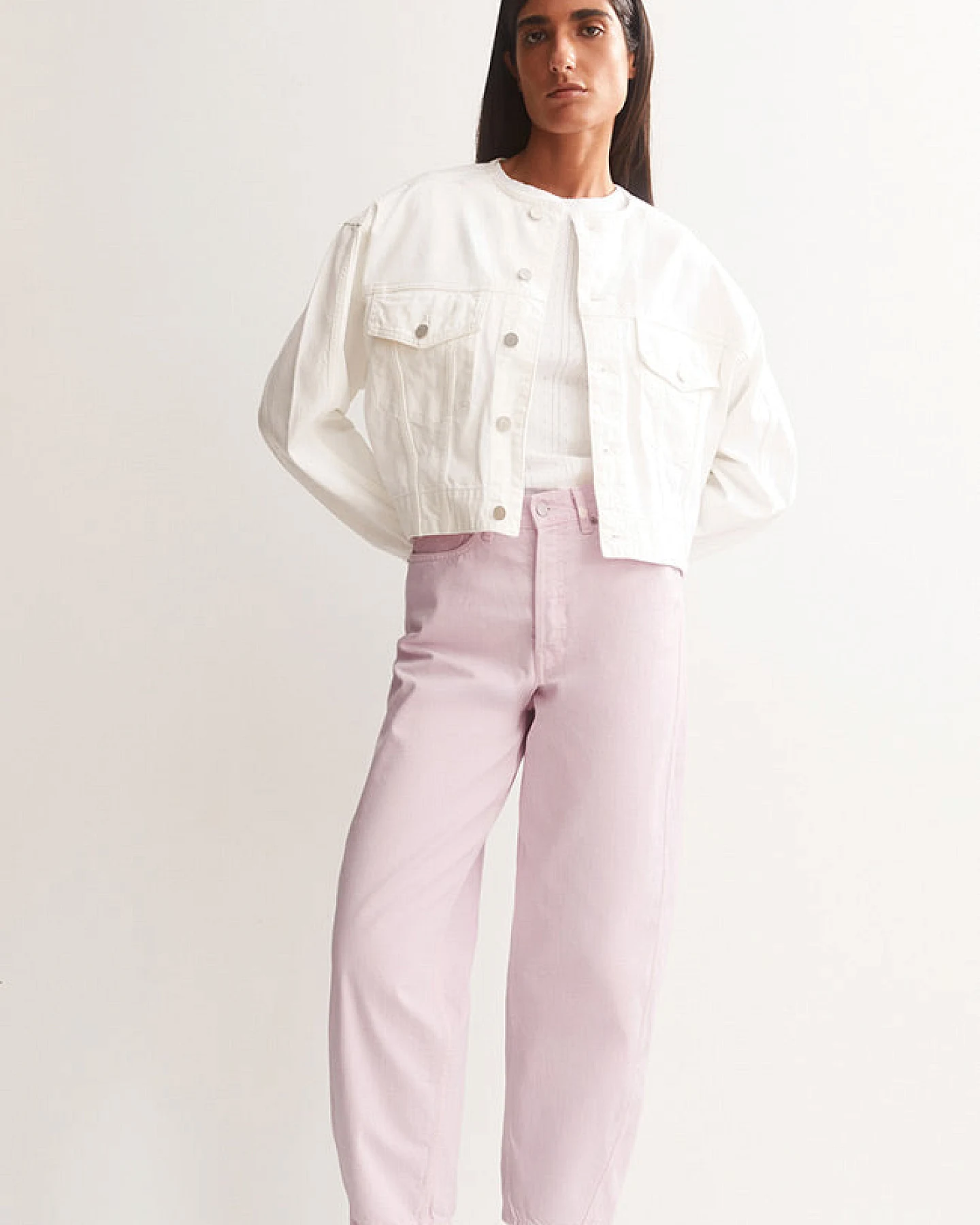 ARMEDANGELS Damen vegan Jeans Baarly Barrel Pink Mist – Ansicht 2