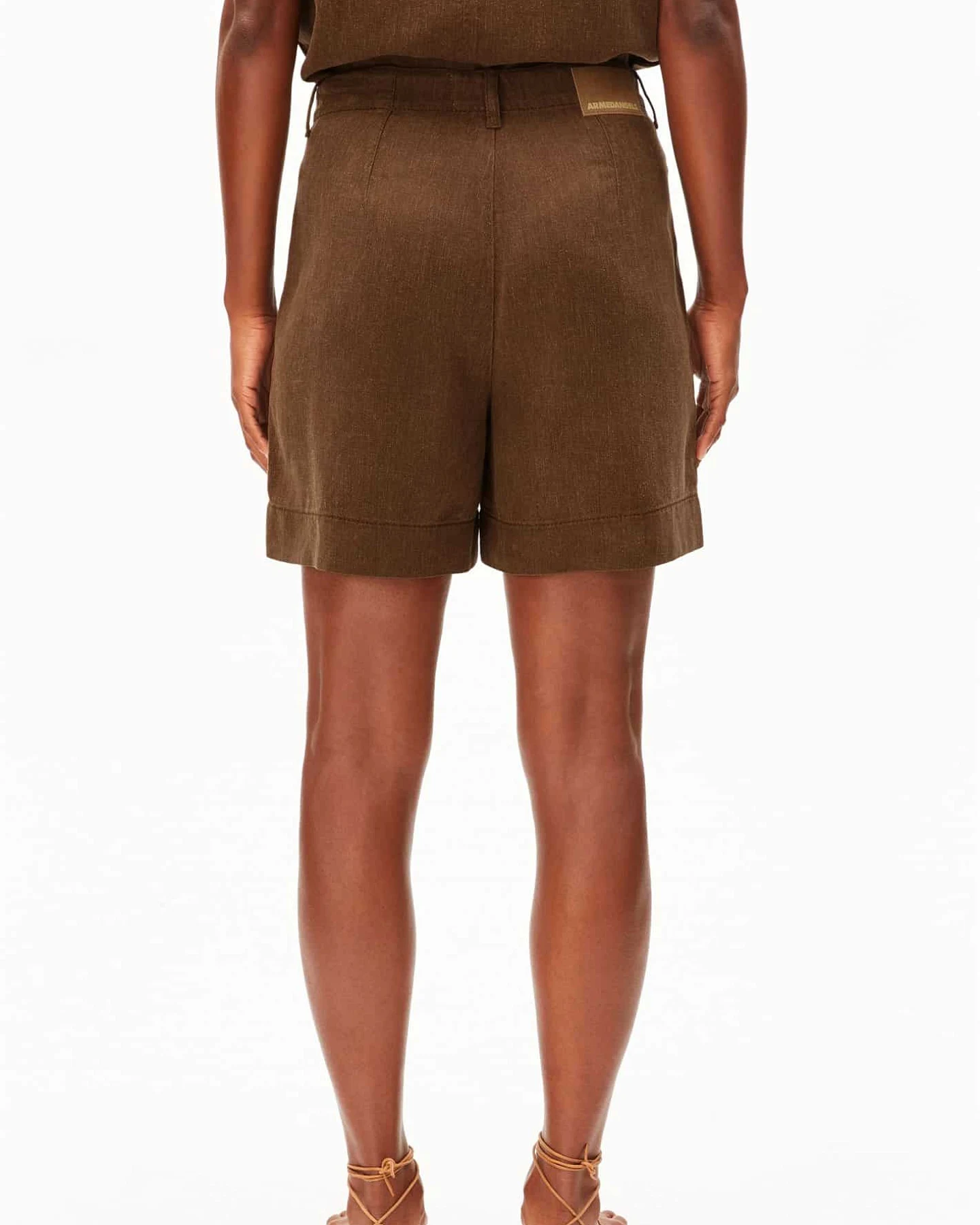 ARMEDANGELS Damen vegan Shorts Blend Gmt Dye Brown – Ansicht 2