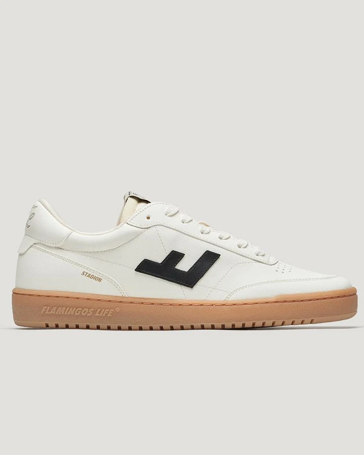 Flamingos Life Herren vegan Sneaker Stadion Pearl Schwarz Naturale