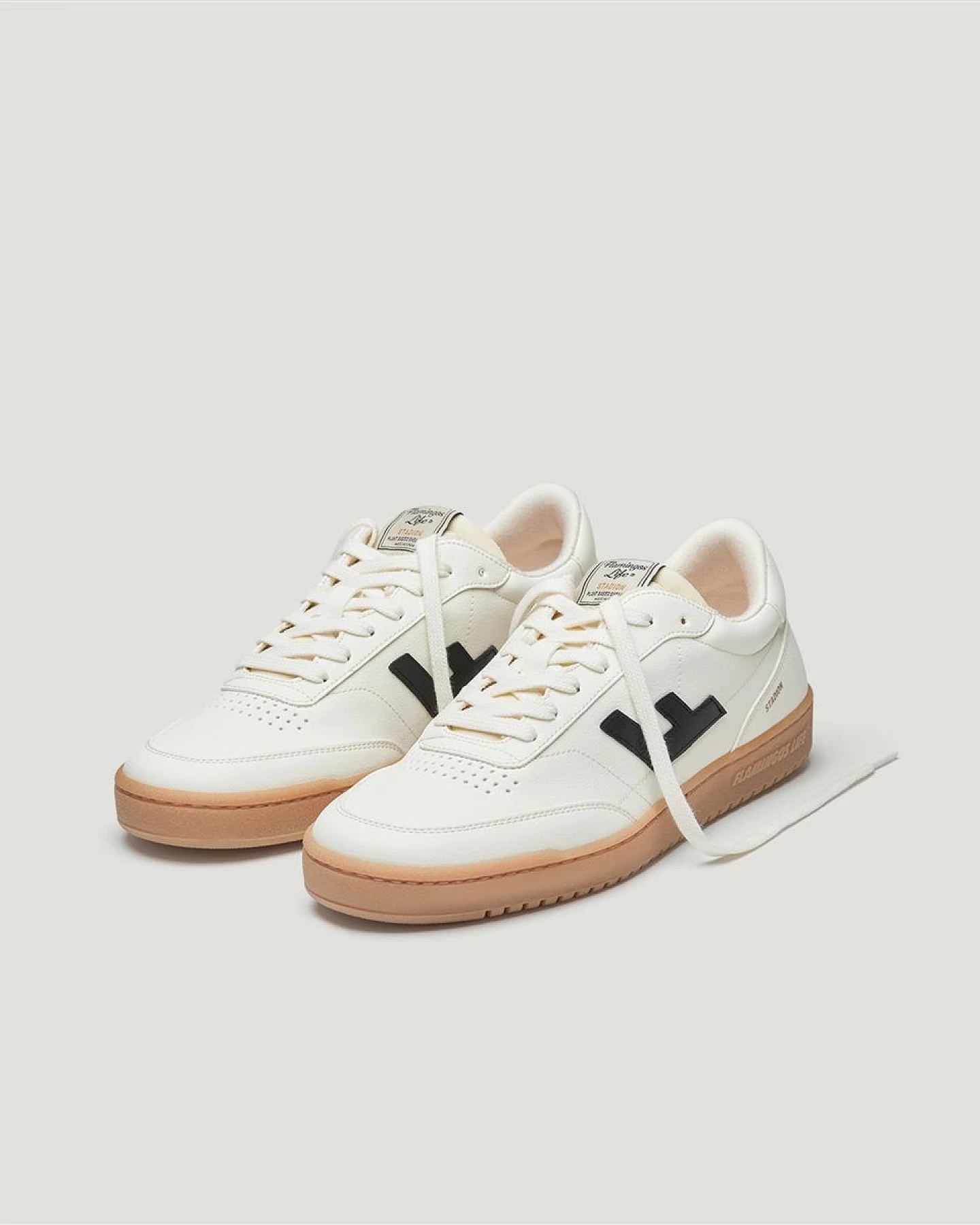 Flamingos Life Herren vegan Sneaker Stadion Pearl Schwarz Naturale – Ansicht 2