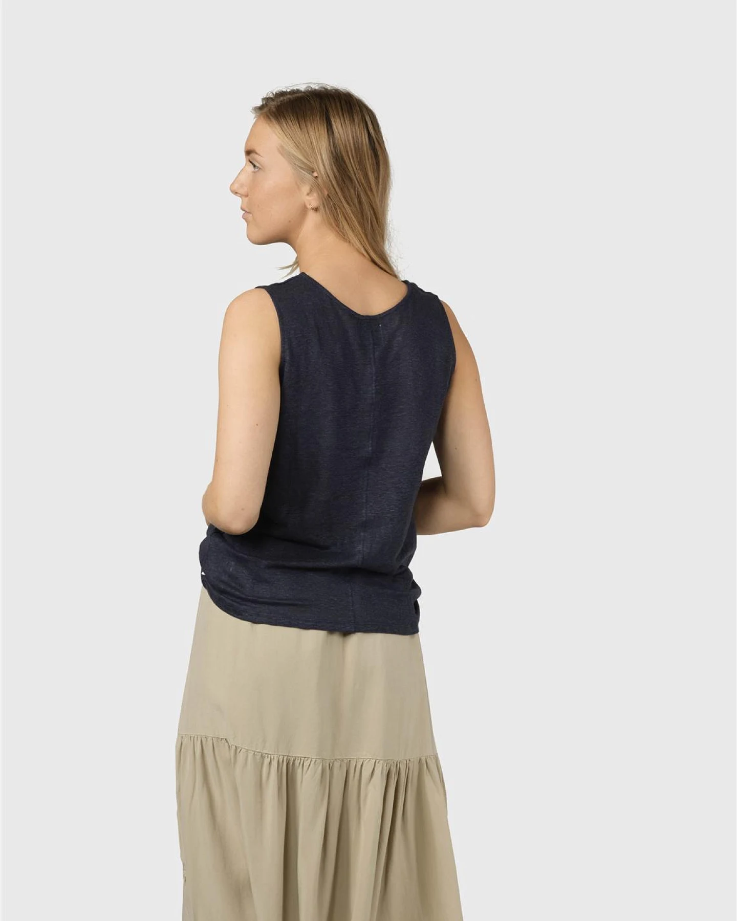 Klitmøller Damen vegan Tank Top Dee Navy – Ansicht 2