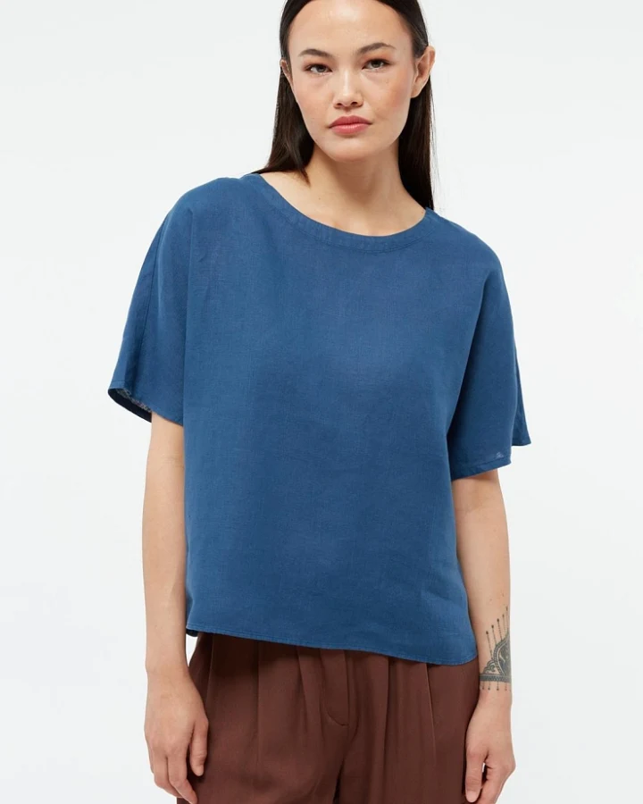 Givn Damen vegan Bluse Pina Blazing Blue