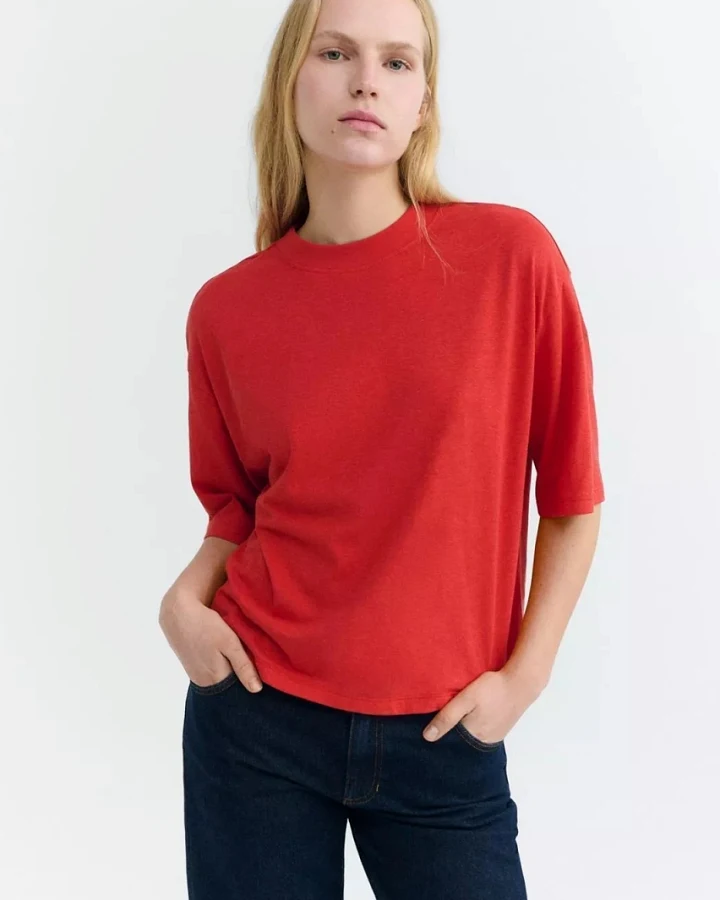 Thinking MU Damen vegan T-Shirt Lena Cavel Rot