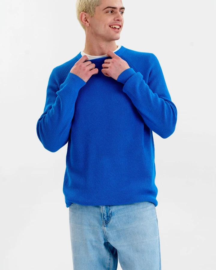 KOMODO Herren vegan Pullover Herren Nebel Blau