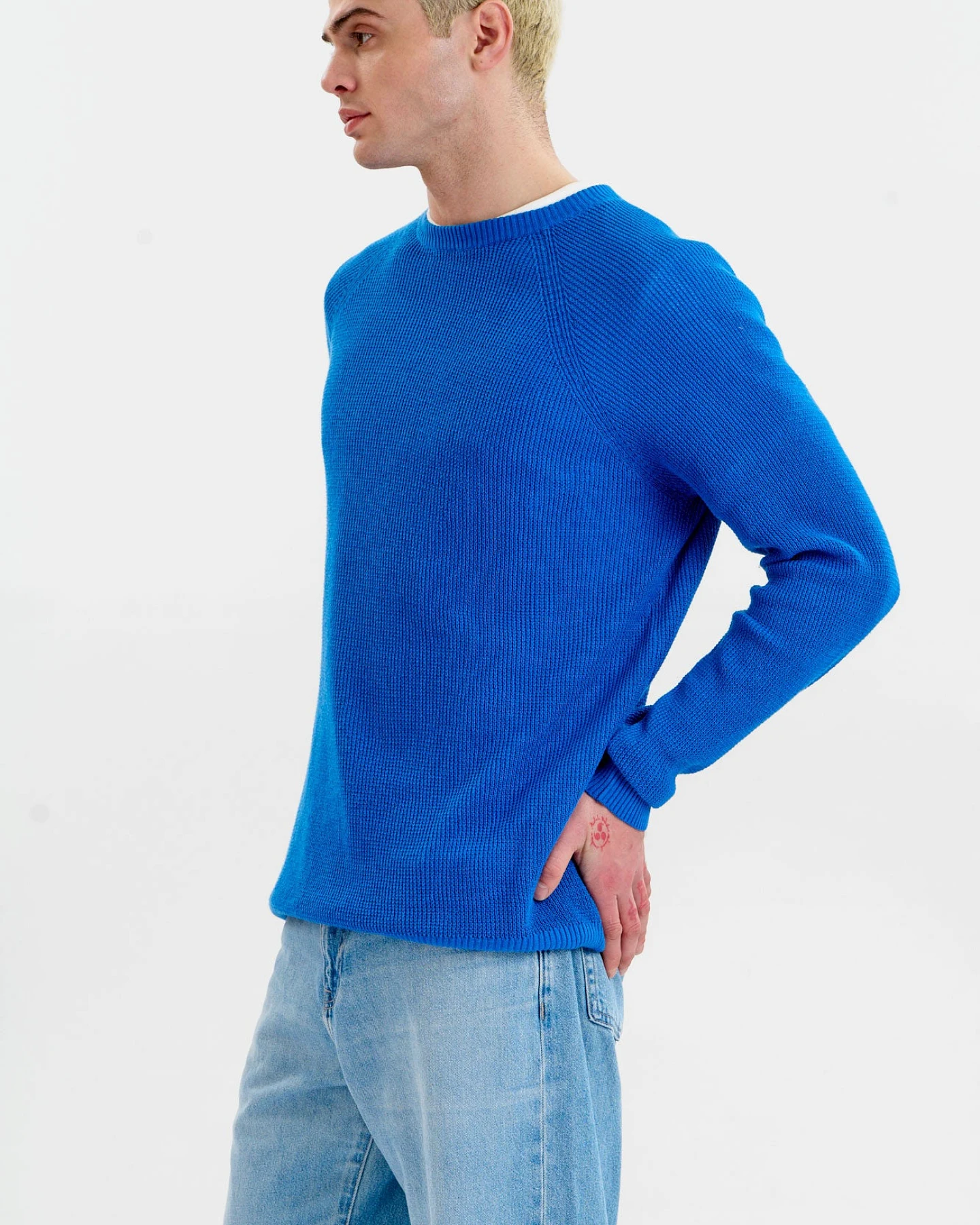 KOMODO Herren vegan Pullover Herren Nebel Blau – Ansicht 2