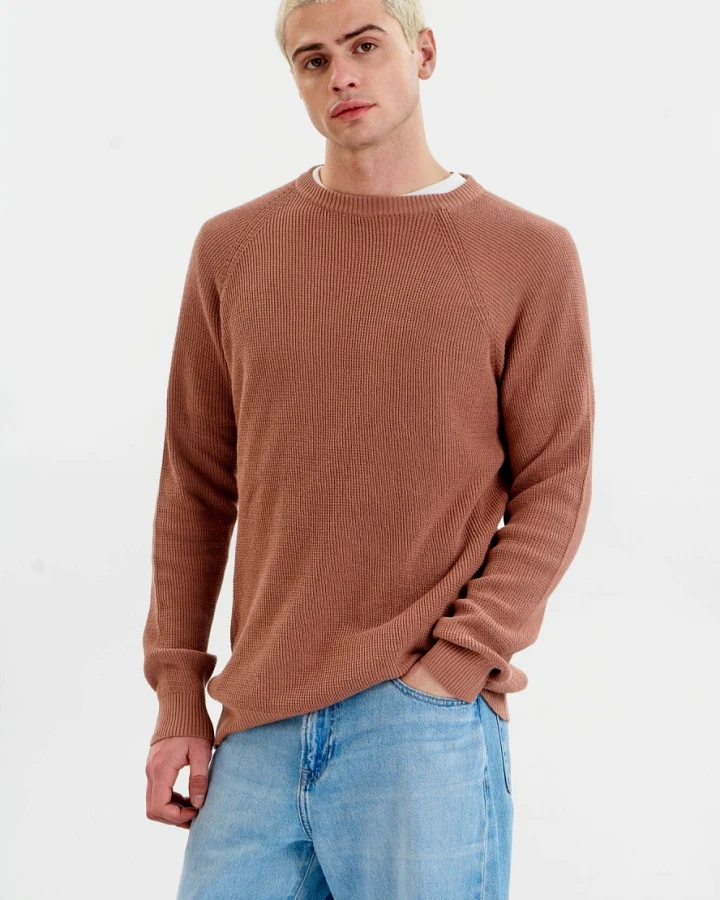 KOMODO Herren vegan Jumper Herren Nebel Kaffee