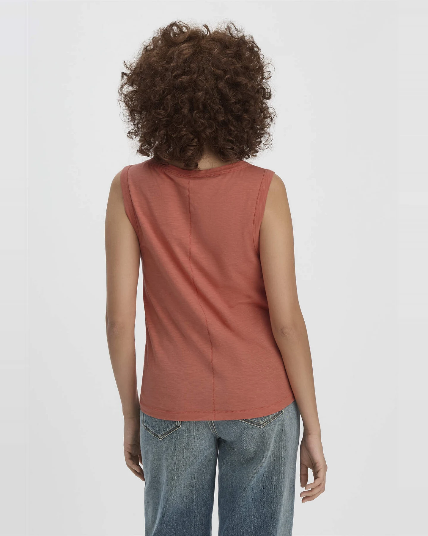 hessnatur Damen Light Slub Jersey Top Regular aus Bio-Baumwolle - orange - Größe 48 – Ansicht 3