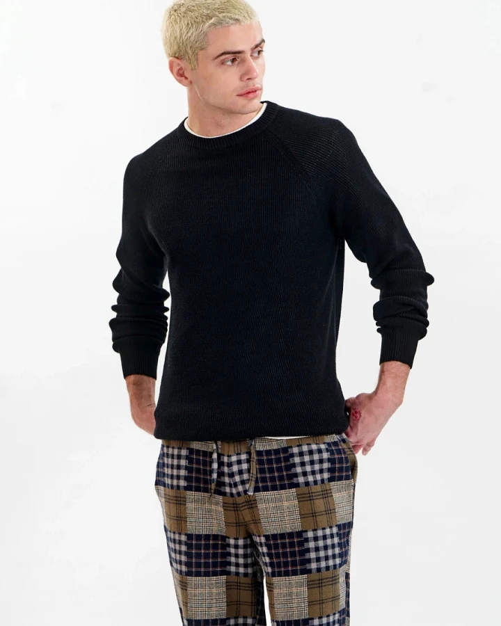 KOMODO Herren vegan Pullover Herren Nebel Schwarz