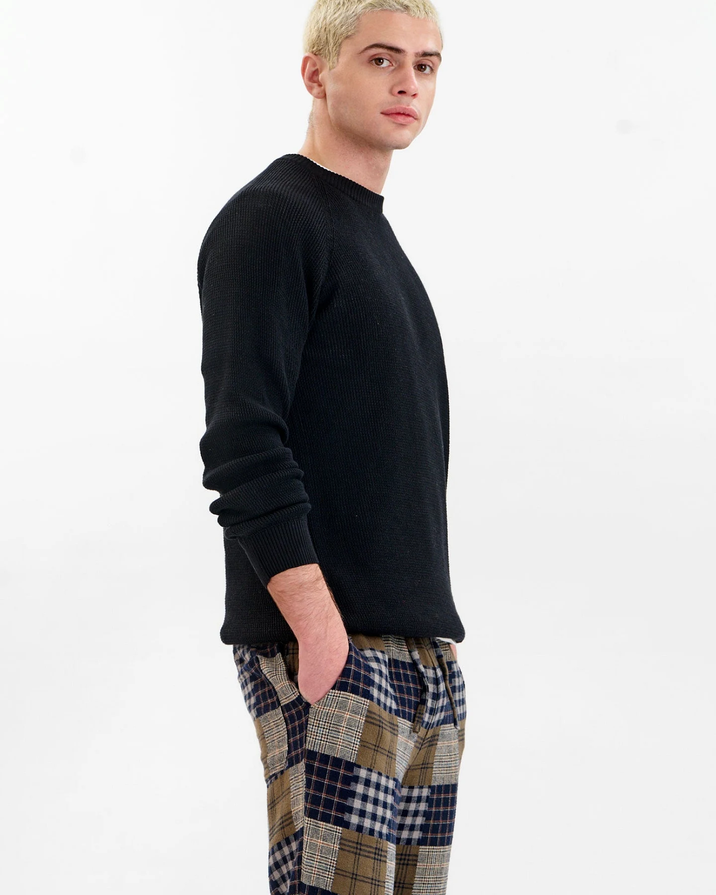 KOMODO Herren vegan Pullover Herren Nebel Schwarz – Ansicht 2