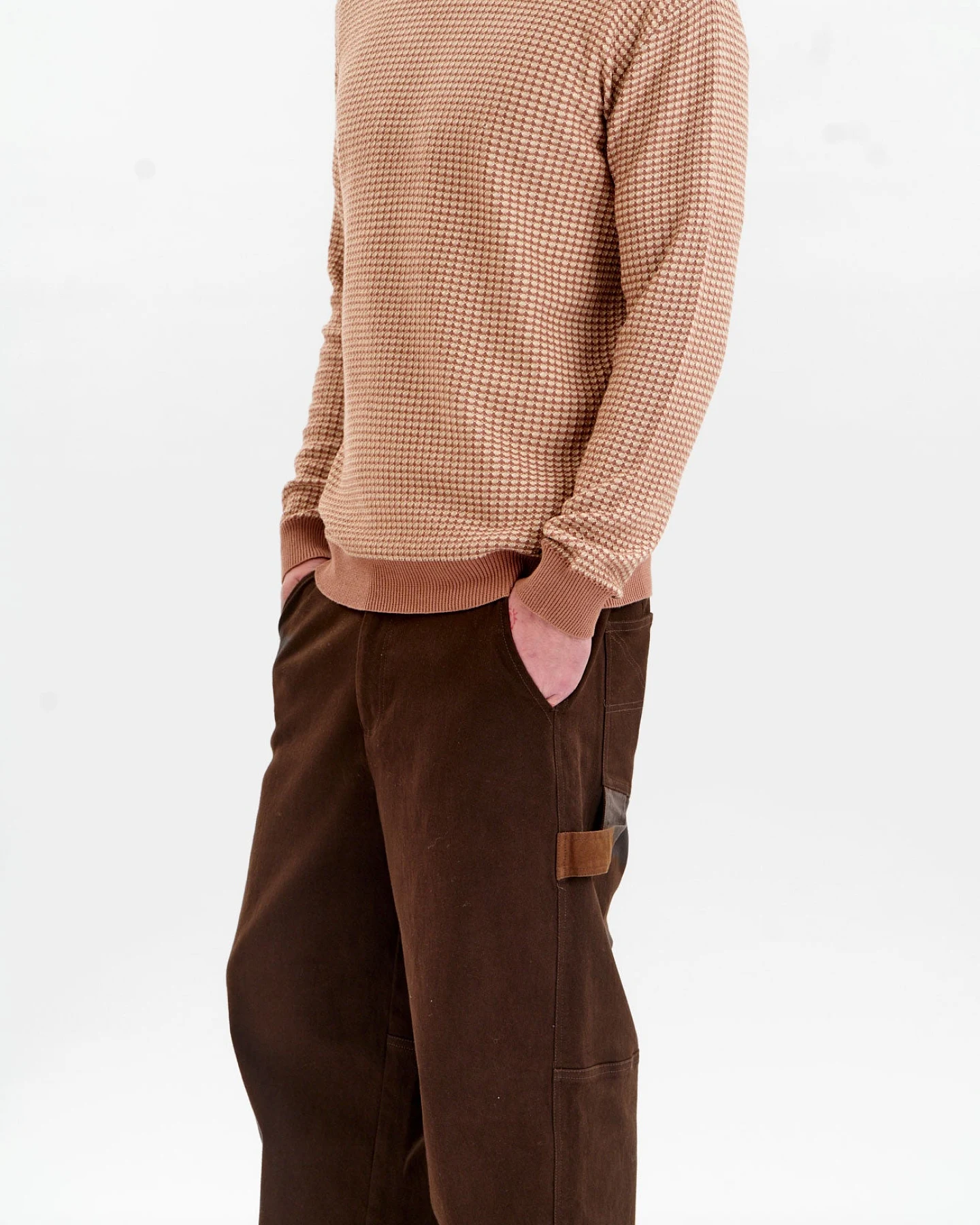 KOMODO Herren vegan Jumper Hasan Kaffee – Ansicht 2